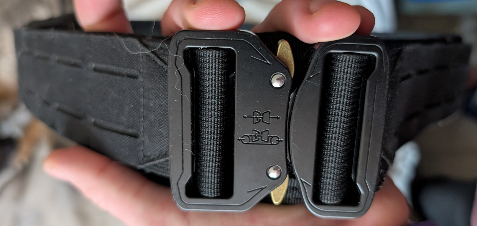 Pas taktyczny czarny, molle laserowo wycinany