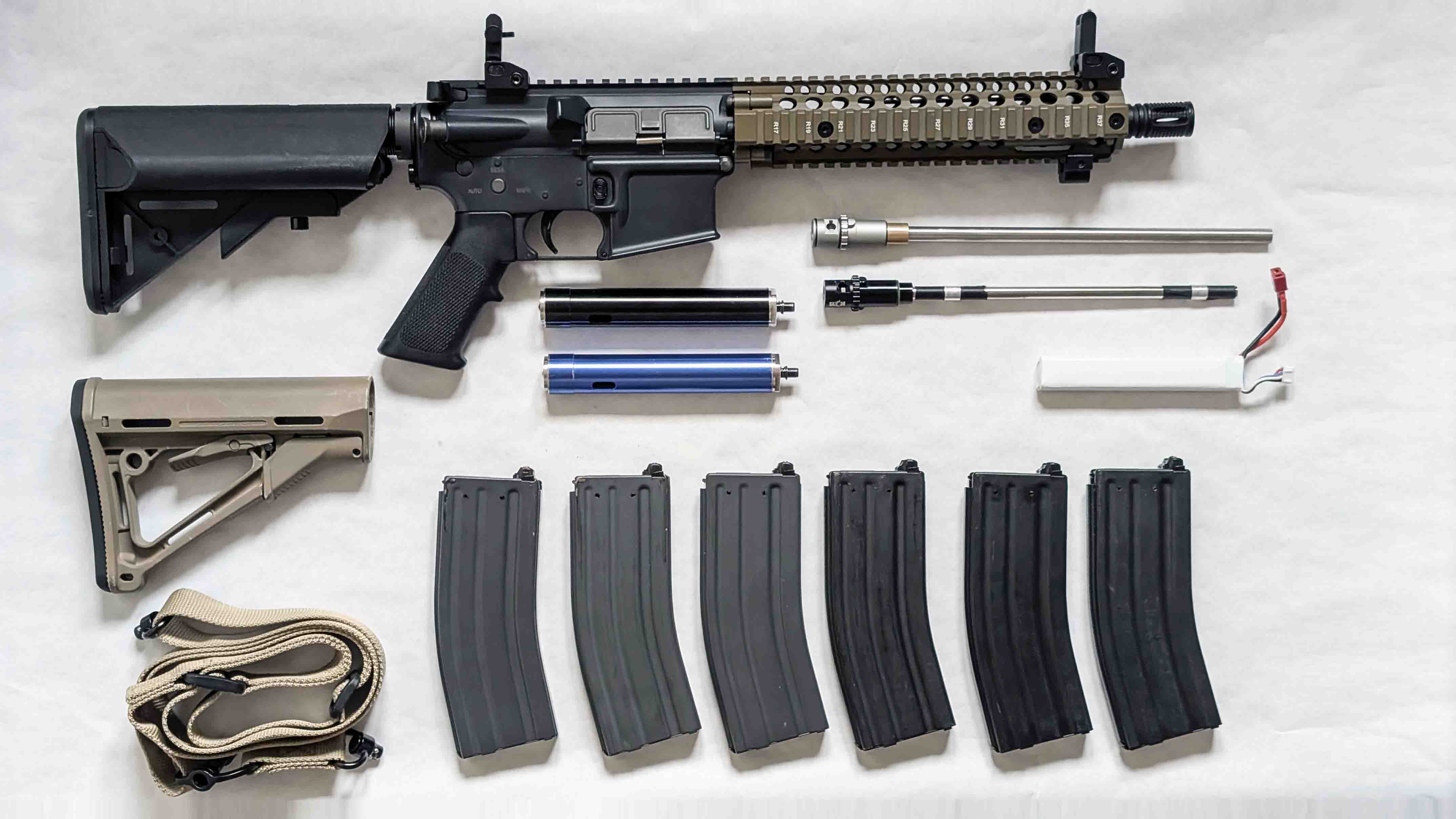 PTW Airsoft Colt MK18 MOD1 M4 AR + Accessories