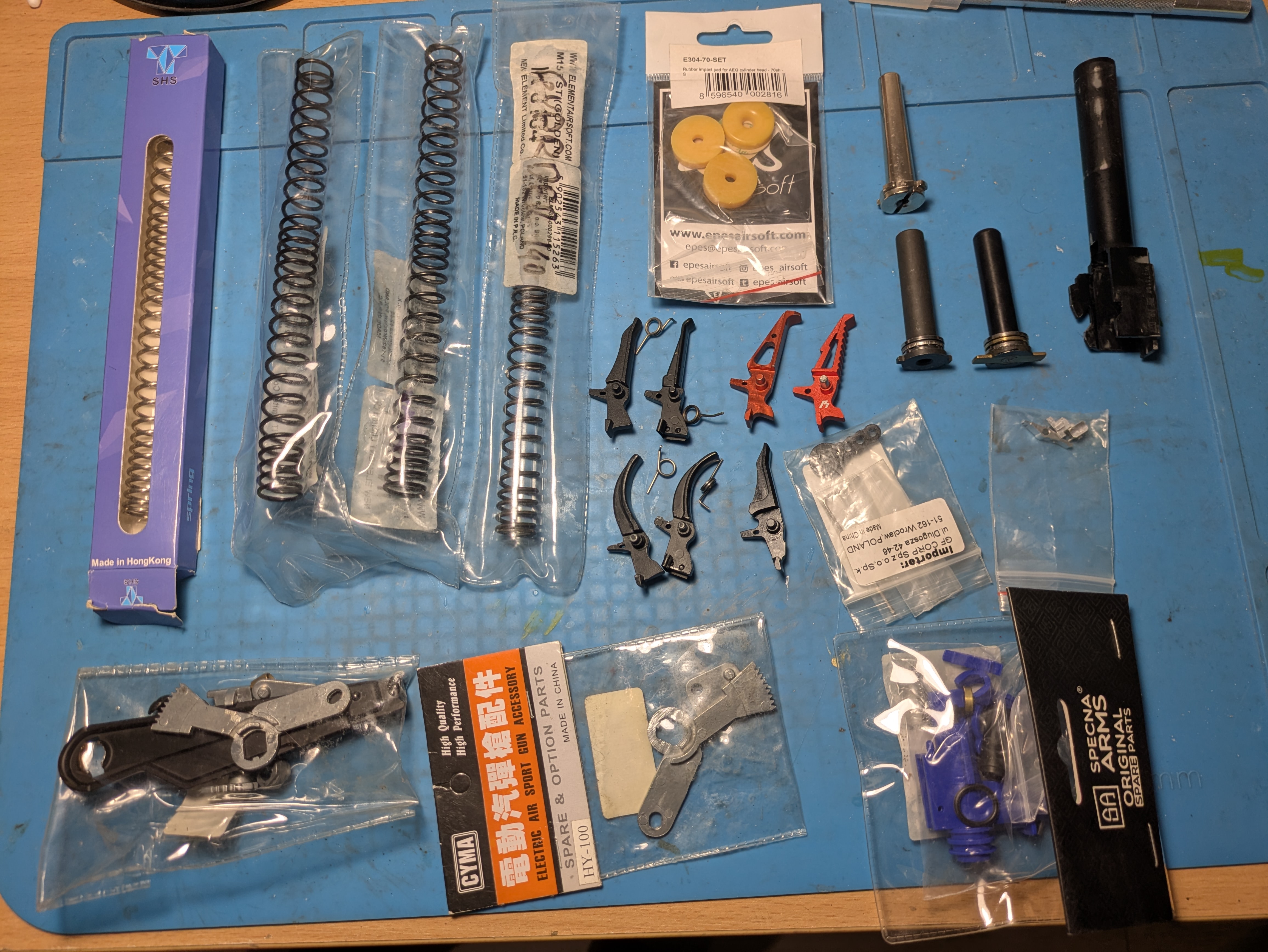 Dysza gumka hop up silnik głowica cylinder zębatki łożyska lufa gearbox