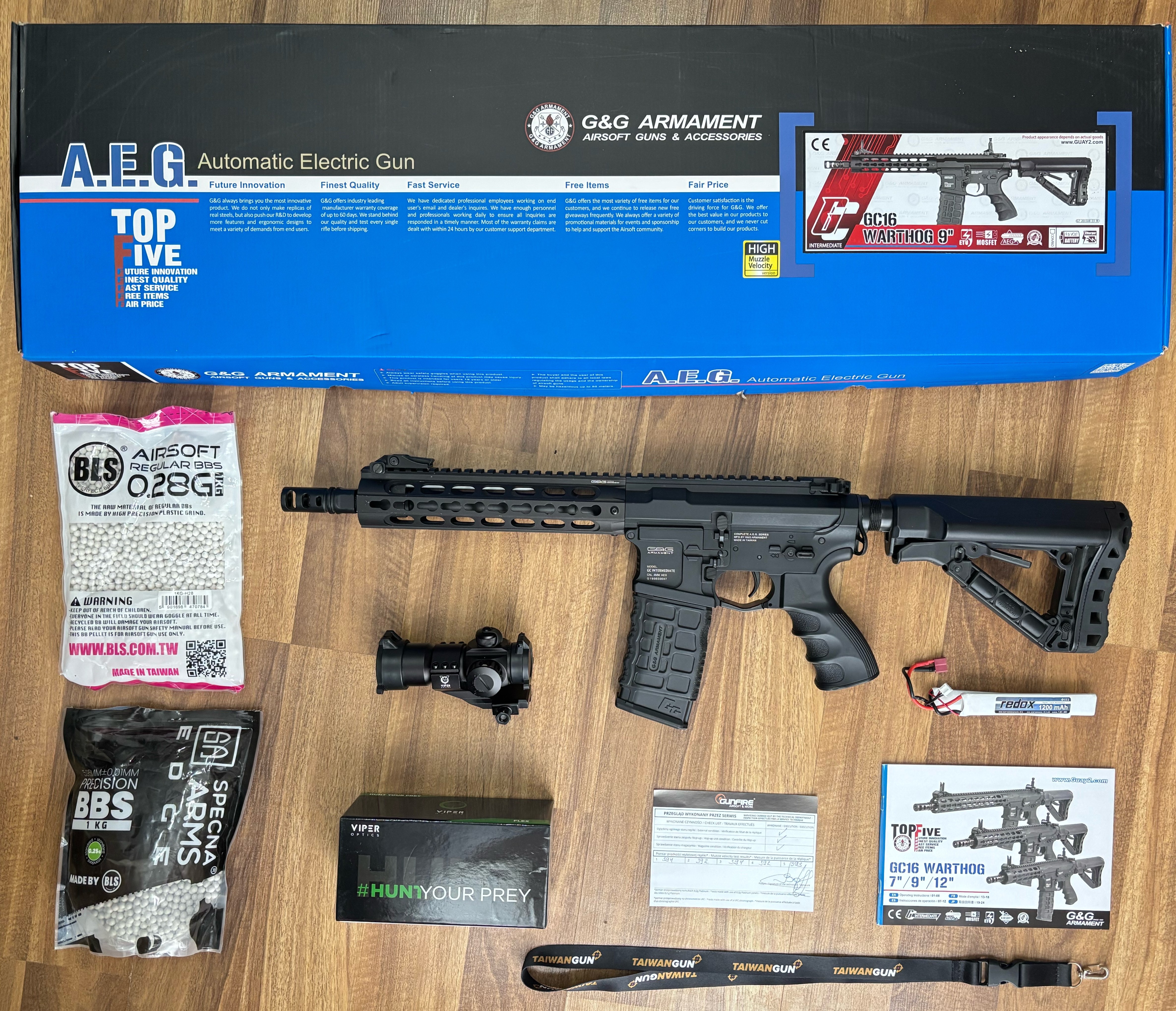 Replika ASG G&G Warthog 9" GC16 AirSoft specna AEG GRATISY