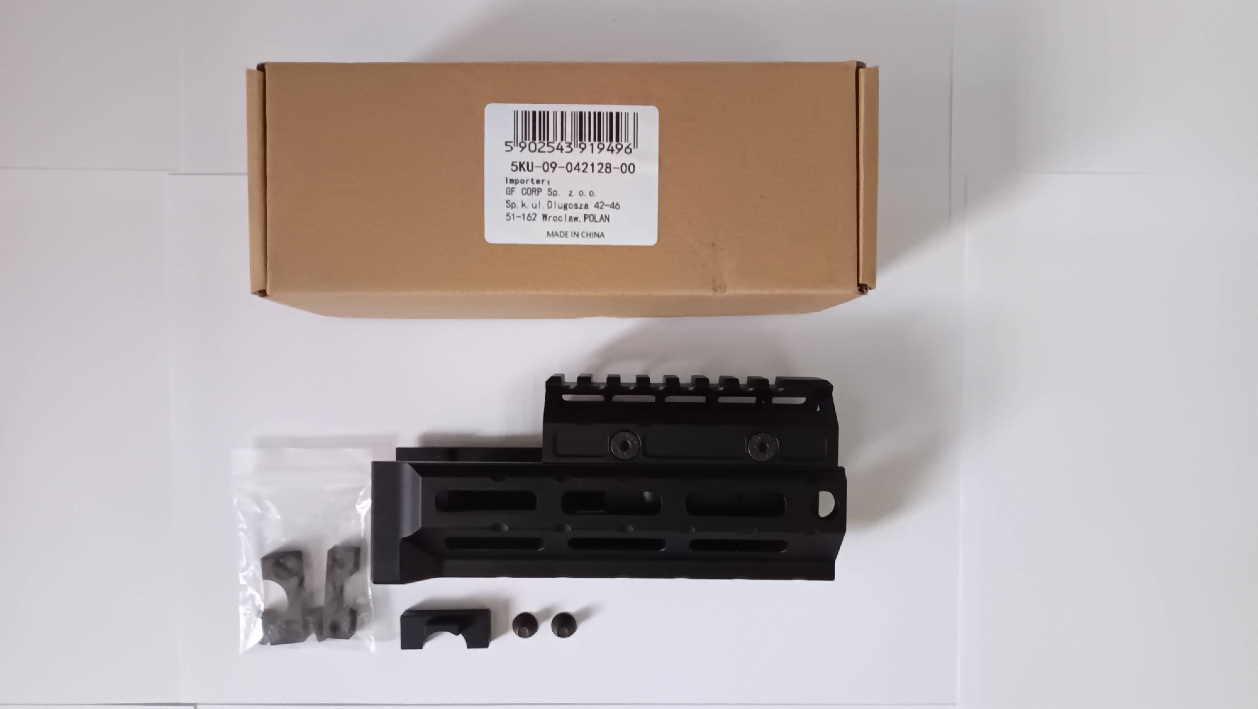 Zestaw MLOK 5KU do replik AK Midwest Industries (MWI krótkie) Czarny