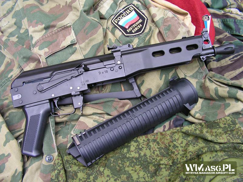 Replika full steel AEG pistoletu maszynowego PP19 Bizon-2, firmy Silverback Airsoft